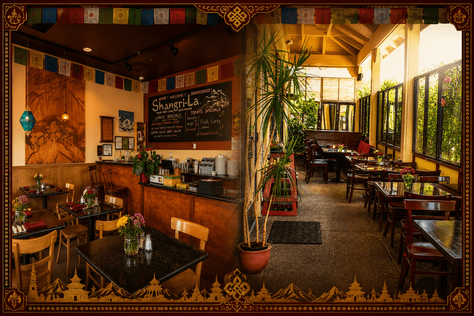 image with indoor and outdoor seating of Shangri-La Cafe & Grill